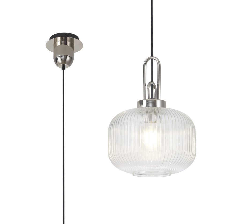Kitchen Island Pendant Lights | Nickel Pendant Clear Glass