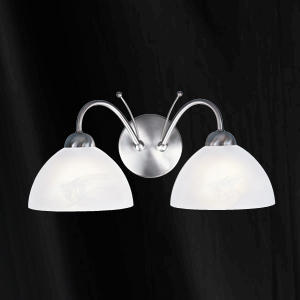 9111322SS Twin Wall Light Satin Nickel
