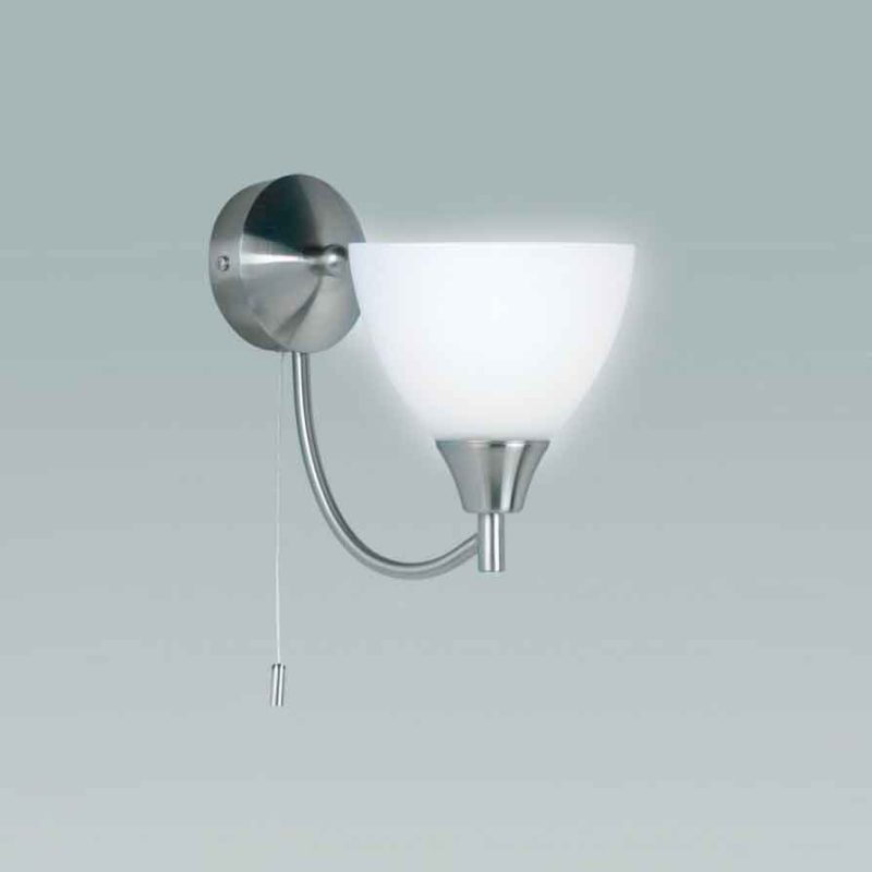 3118051SC Ana 1 Light Satin Chrome Wall Light