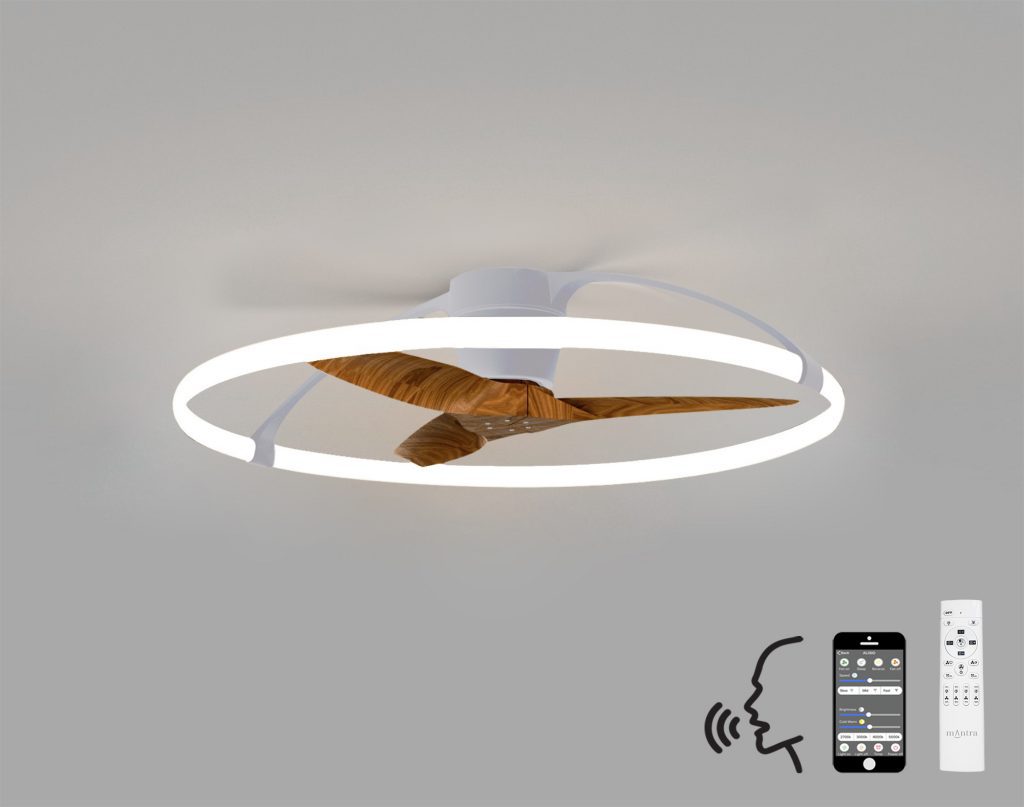 Mantra Nepal 105cm White/Wood ceiling fan