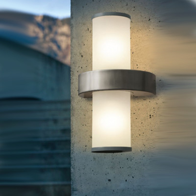 2 Light Stainless Steel wall light