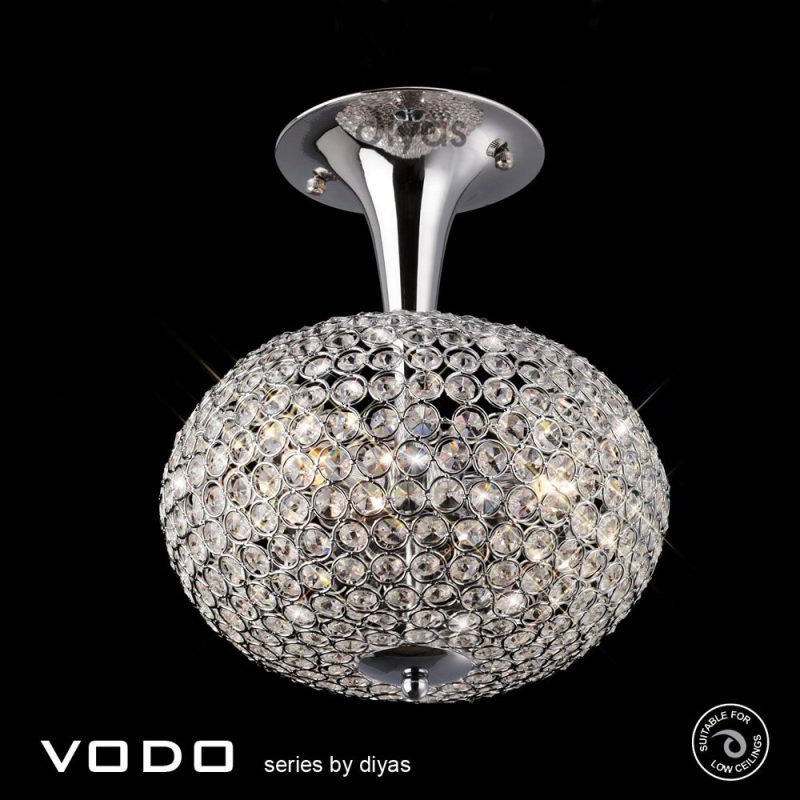 Diyas IL30415 Ava Polished Chrome Ceiling Light