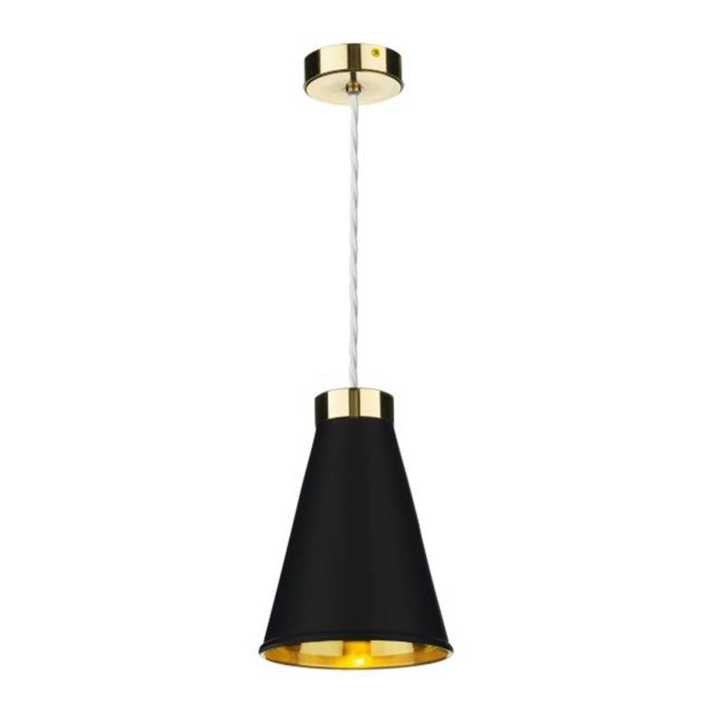 Hyde Pendant Matt Black Butter brass