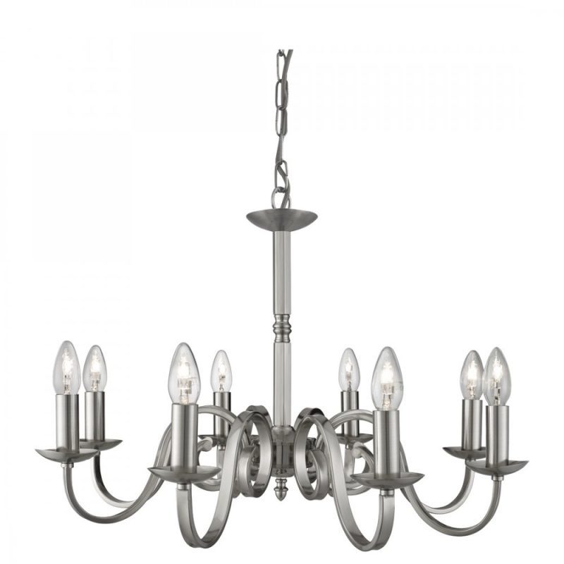 9115088SS London 8 Light Ceiling Pendant Satin Silver