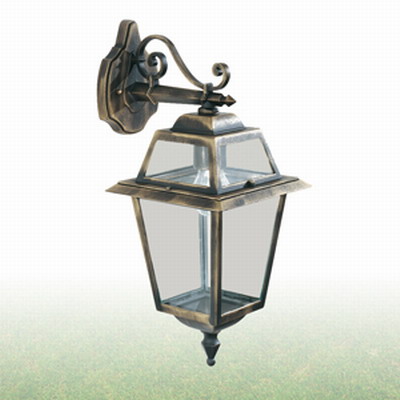 911522 Down Wall Light IP44 Black Gold