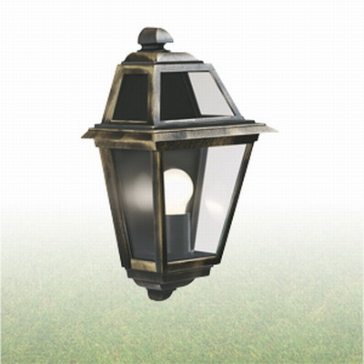 911523 Half Lantern IP44 Black Gold