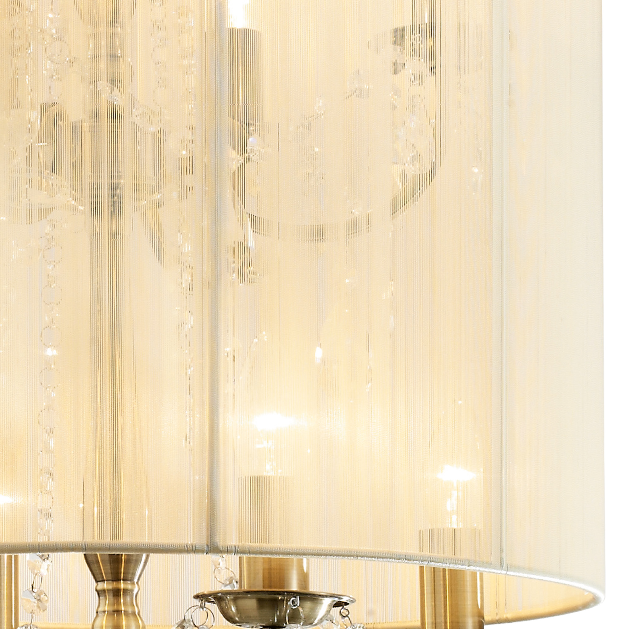 Diyas IL30069 Ella 8 Light Antique Brass Crystal Chandelier - Image 4