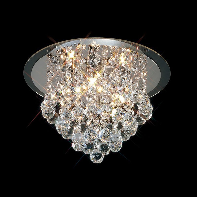 Diyas IL30008 Atla 4 Light Crystal Ceiling Light