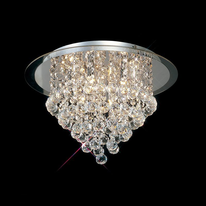 Diyas IL30009 Atla 6 Light Crystal Ceiling Light