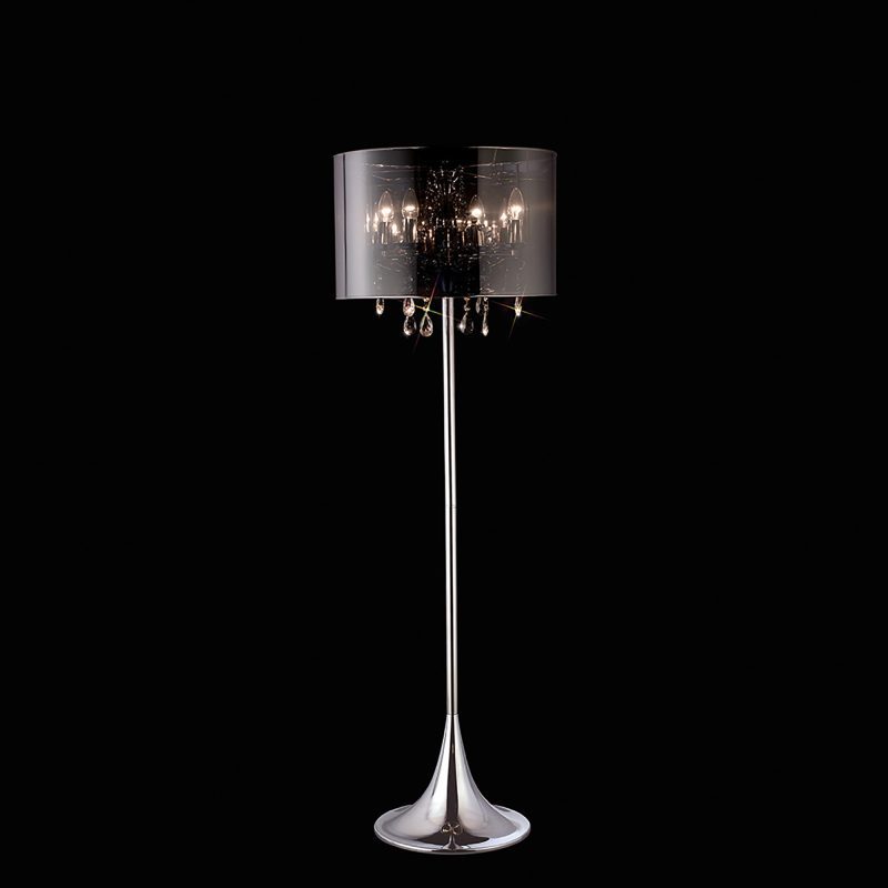 Diyas IL30463 Trace Polished Chrome Floor Lamp
