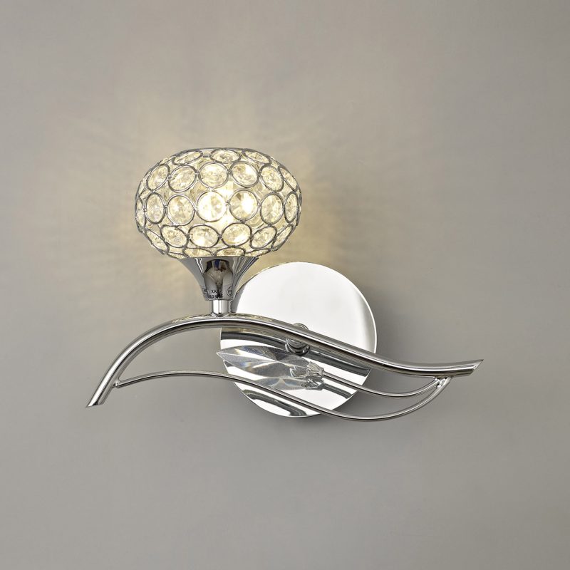 Diyas IL30951L Leimo Wall Light Polished chrome