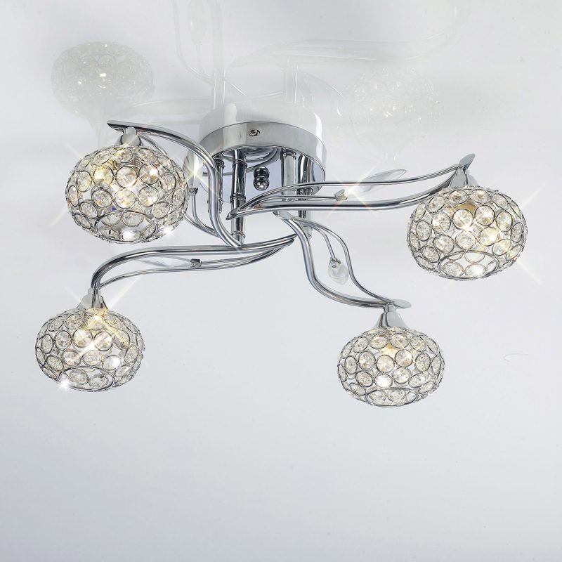 Diyas IL30954 Leimo 4Lt ceiling light Polished chrome