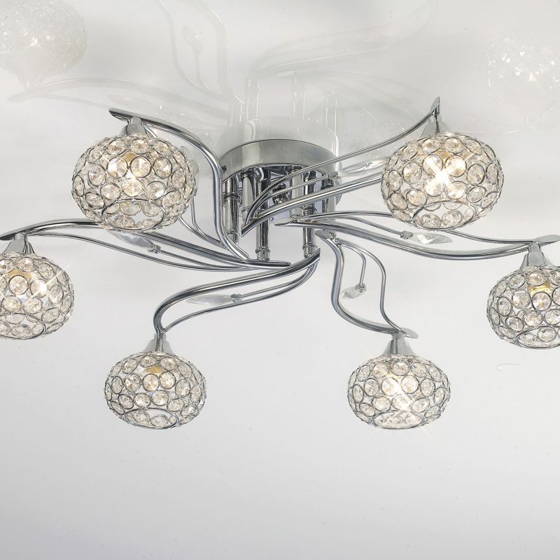 Diyas IL30956 Leimo 6 Lt ceiling light Polished chrome
