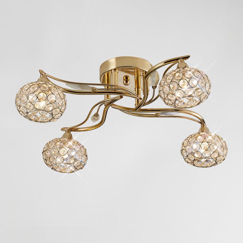 Diyas IL30964 Leimo 4lt French Gold ceiling light