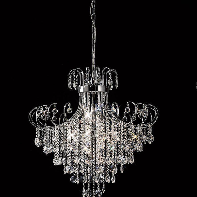 Diyas IL31058 Rosina 8 Light Crystal Ceiling Pendant