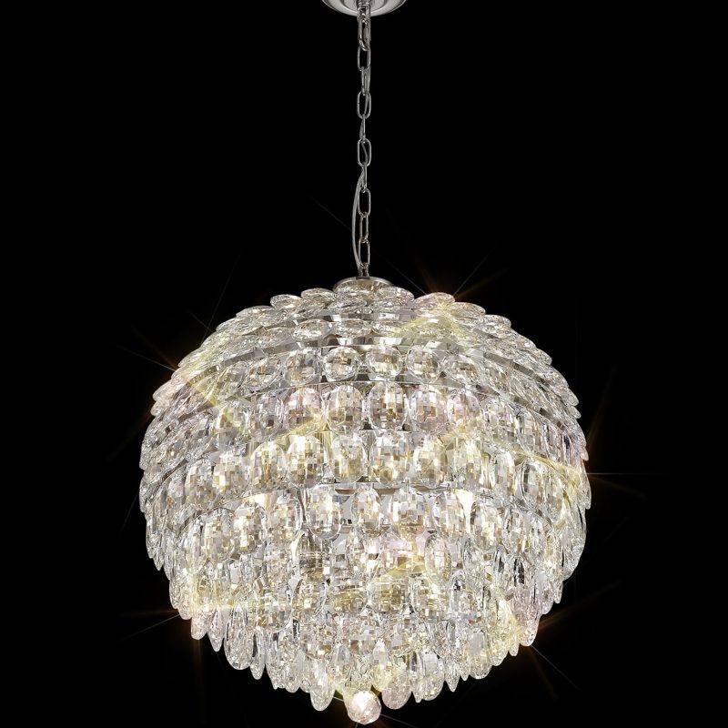 1532802 Bella 9 Light Crystal Pendant Chrome/Crystal