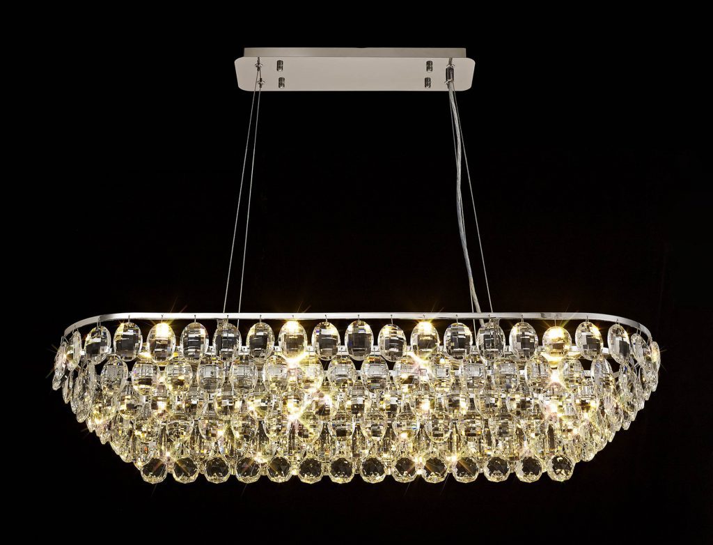 Kitchen Island Pendant Light | Crystal Bar Pendant Chrome