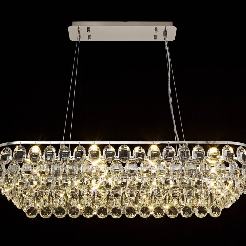 Kitchen Island Pendant Light | Crystal Bar Pendant Chrome