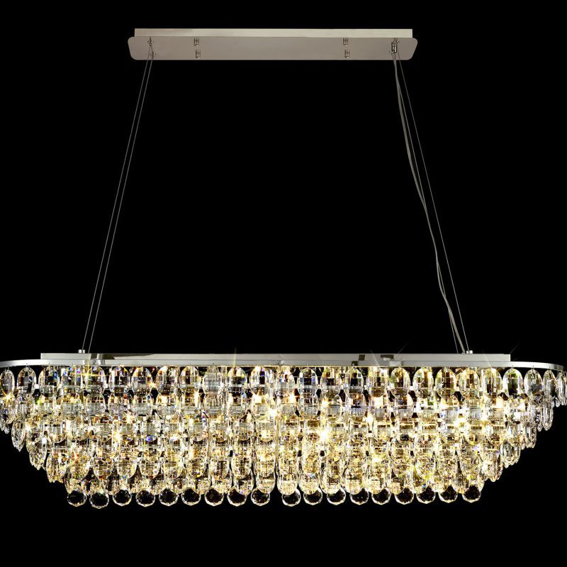 Kitchen Island Pendant Light | Linear Crystal Bar Pendant
