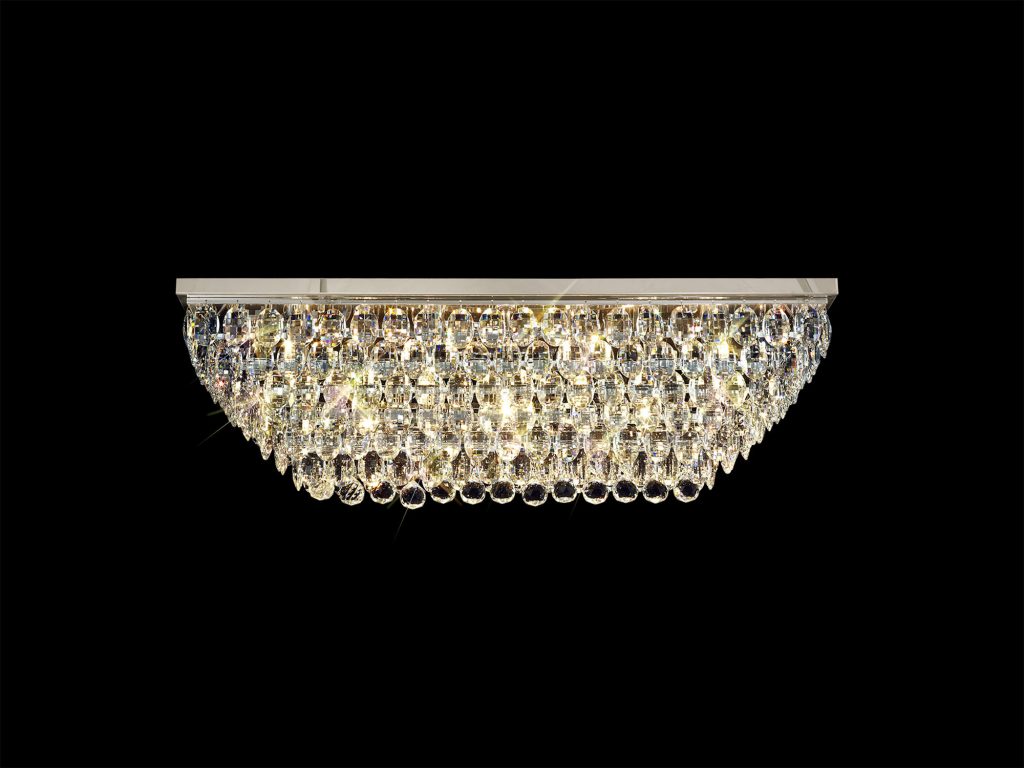 Bella 11 Light Linear Crystal Ceiling Light Chrome and Crystal