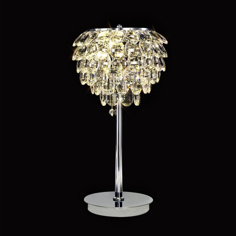1532834 Bella 2 Light Crystal Table Lamp Chrome/Crystal