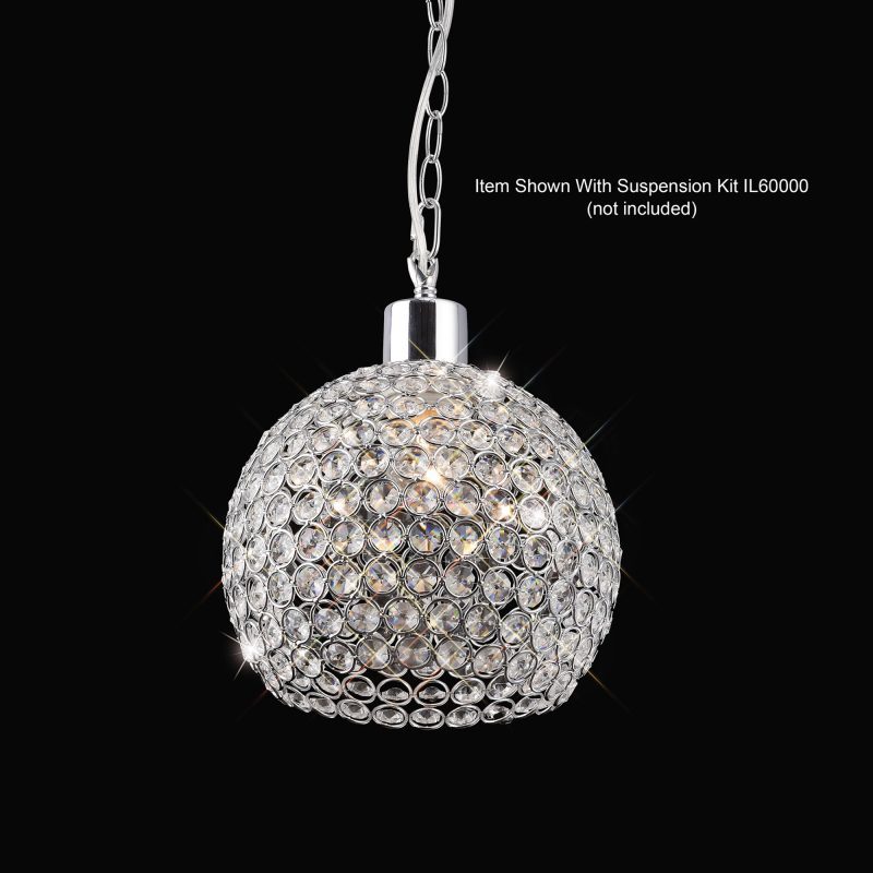Diyas IL60007 Kudo Non-Electric Shade Chrome/Crystal