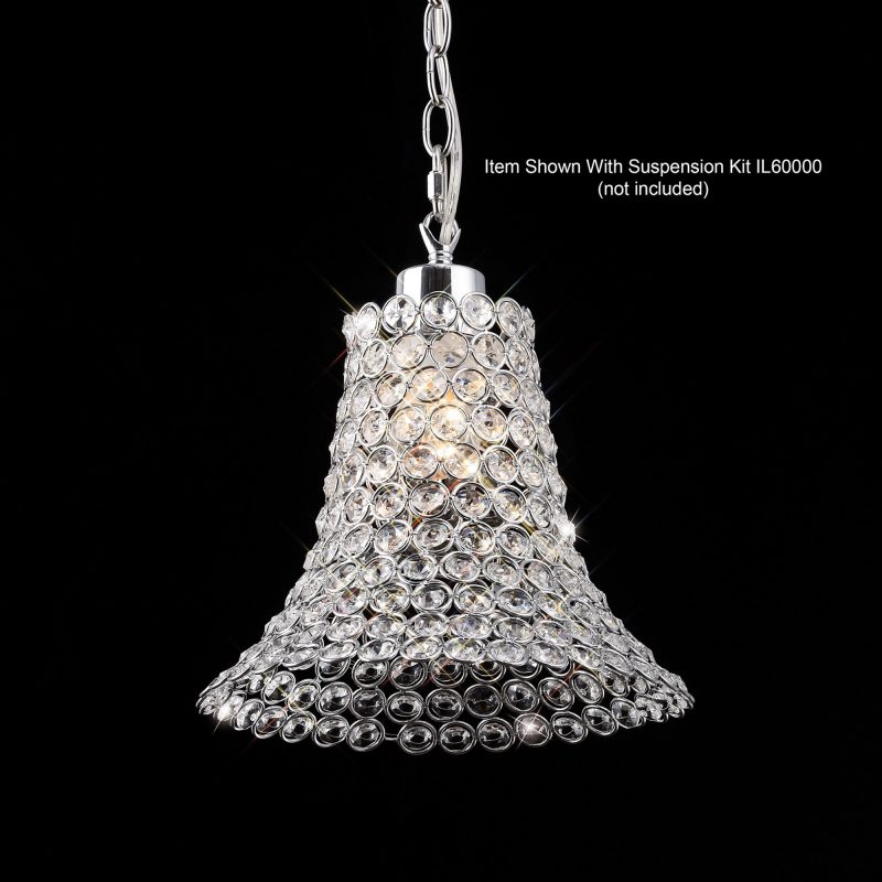 Diyas IL60010 Kudo Non-Electric Shade Chrome/ Crystal