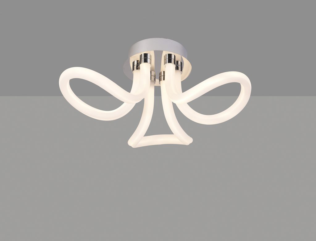 156616 Loop 360 LED 3 light Chrome & White