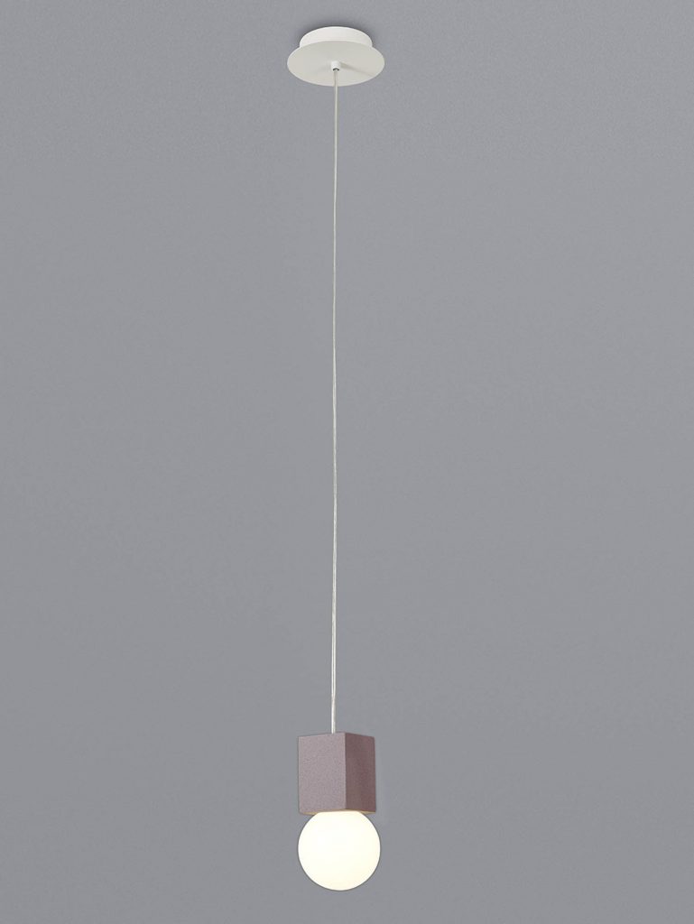 Kitchen Island Pendant Lights | Cement Cube Pendant White