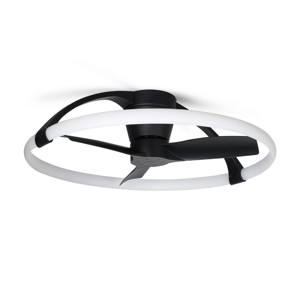 Mini Black Ceiling Fan | Black ceiling fan with Black wood blades