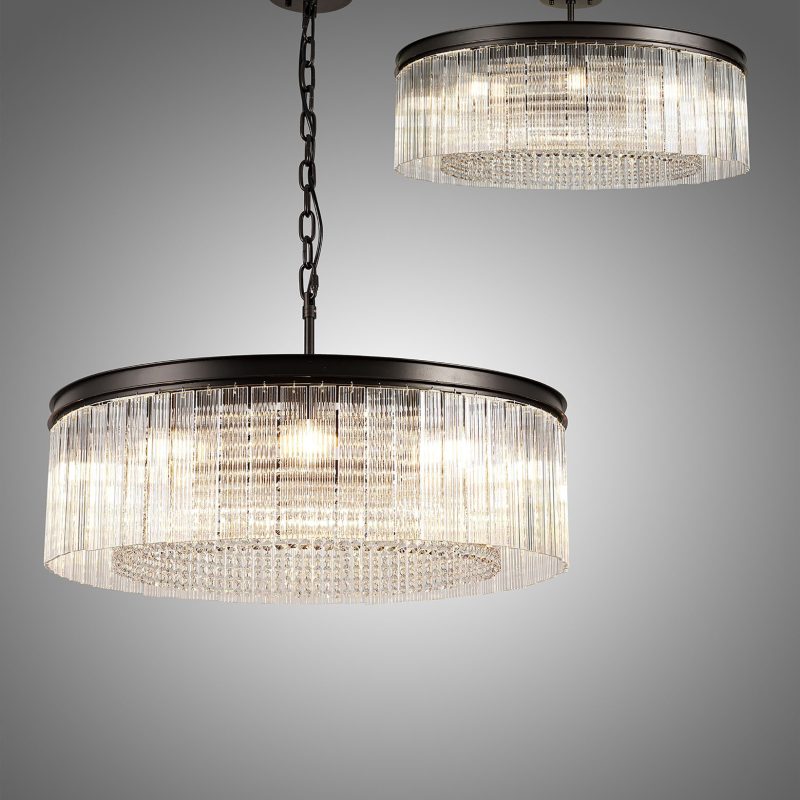 2001031 Boden 10 Light Crystal Round Pendant Bronze Oxide