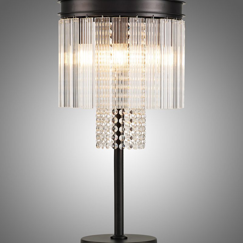 2001052 Boden 6 Light Crystal Table Lamp Bronze Oxide