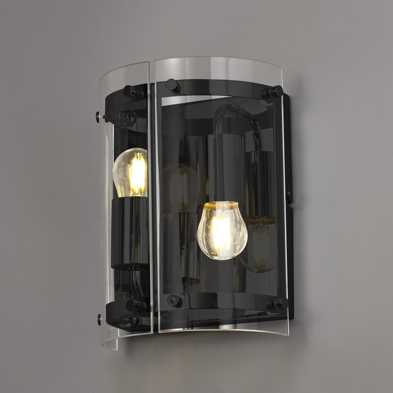 2001113 Maddison 2 Light Wall Light Matt Black