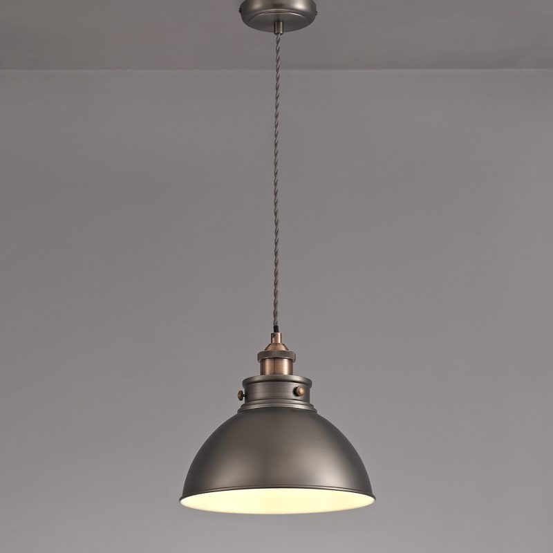 Kitchen Island Pendant Lights | 1 Light Pendant Antique Silver