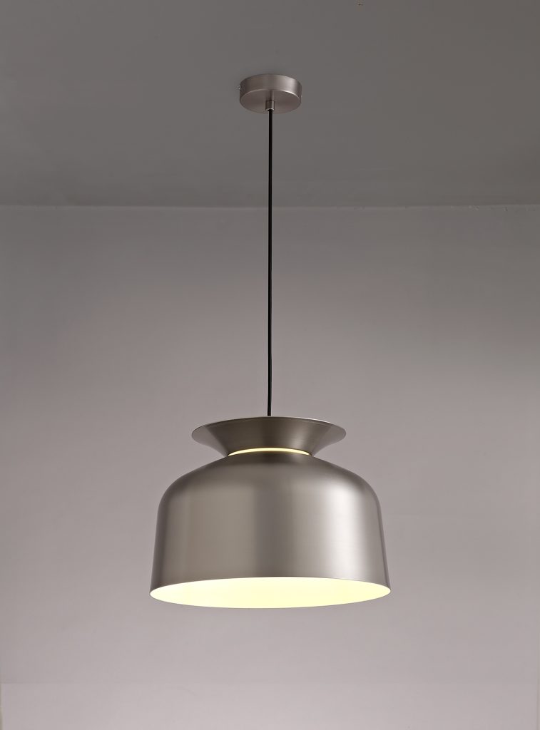 Teo 1 Light Pendant Satin Nickel