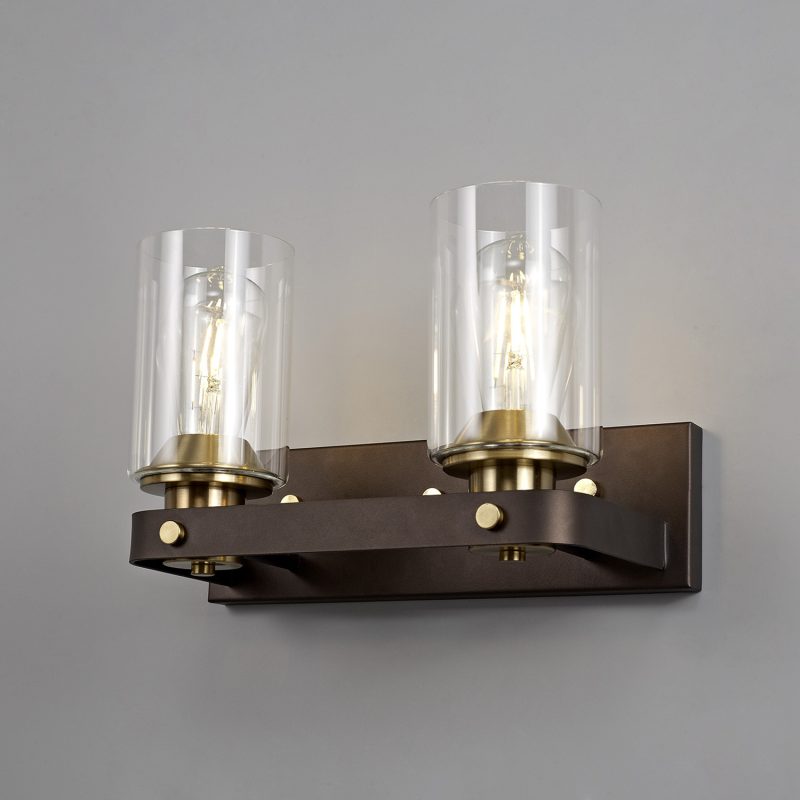 200252 Mae Twin Wall Light Brown Oxide/Bronze