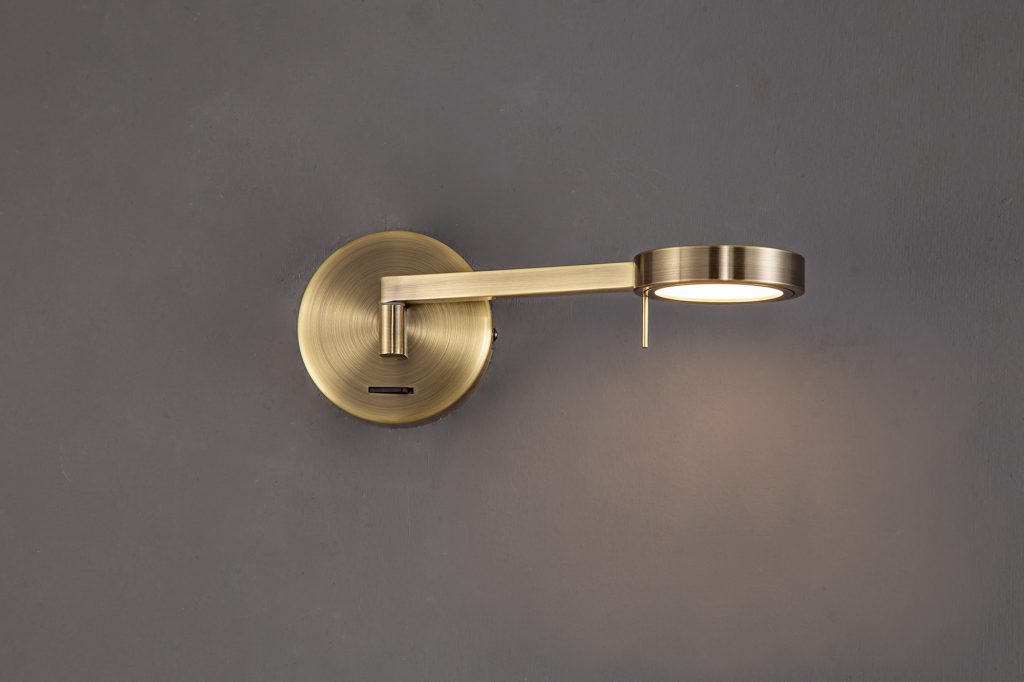 Bedhead Reading Lights | Brass Bedhead Reading Wall Light