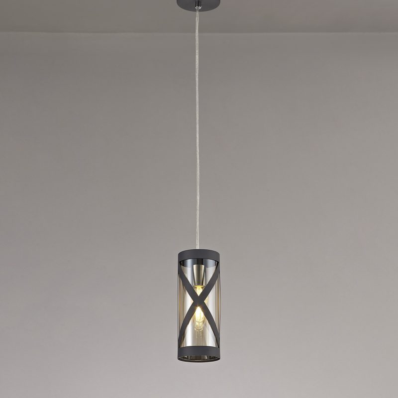Single Pendant Matt Grey