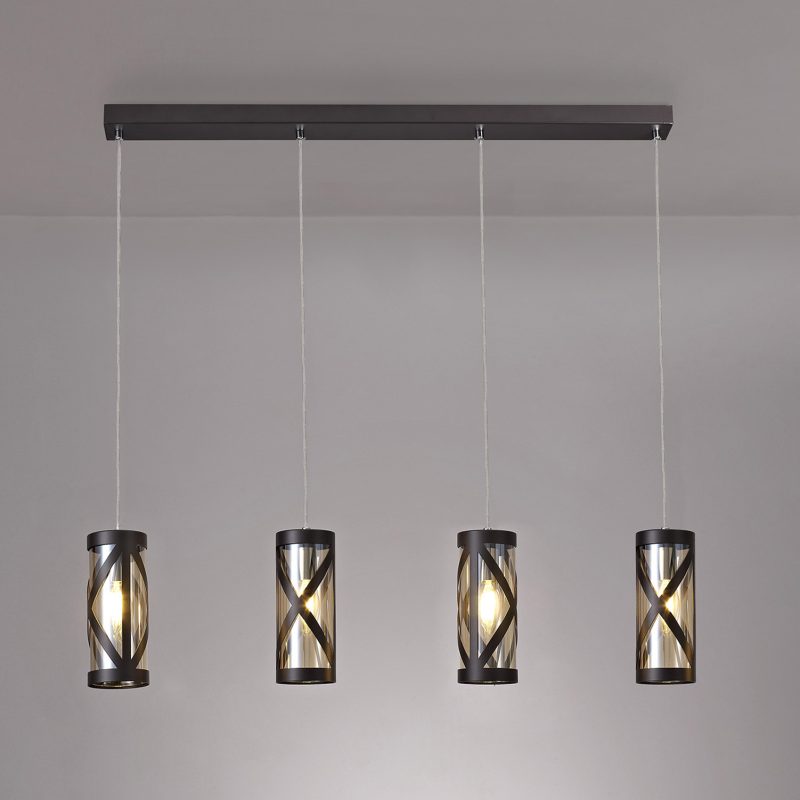 Kitchen Island Pendant Light | Bronze 4Lt Bar Pendant
