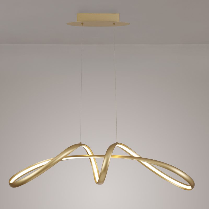 200581 Bronson Oval Sand Gold LED Pendant