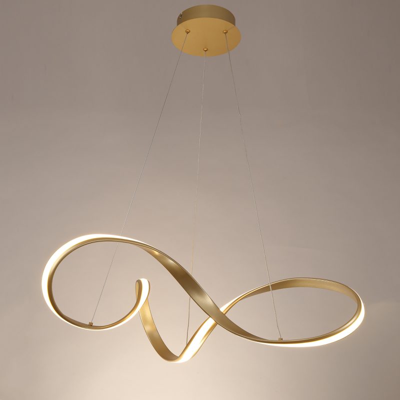 Kitchen Island Pendant Light | Large Gold LED Pendant