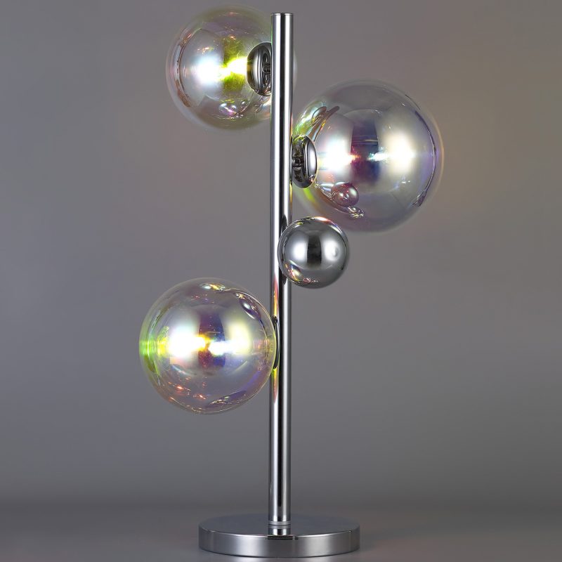 2008253 Moon 3 Light Table Lamp Iridescent Glass
