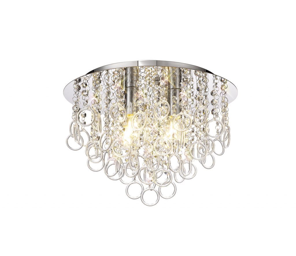 200831 Lupo 4 Light Crystal Ceiling Light 