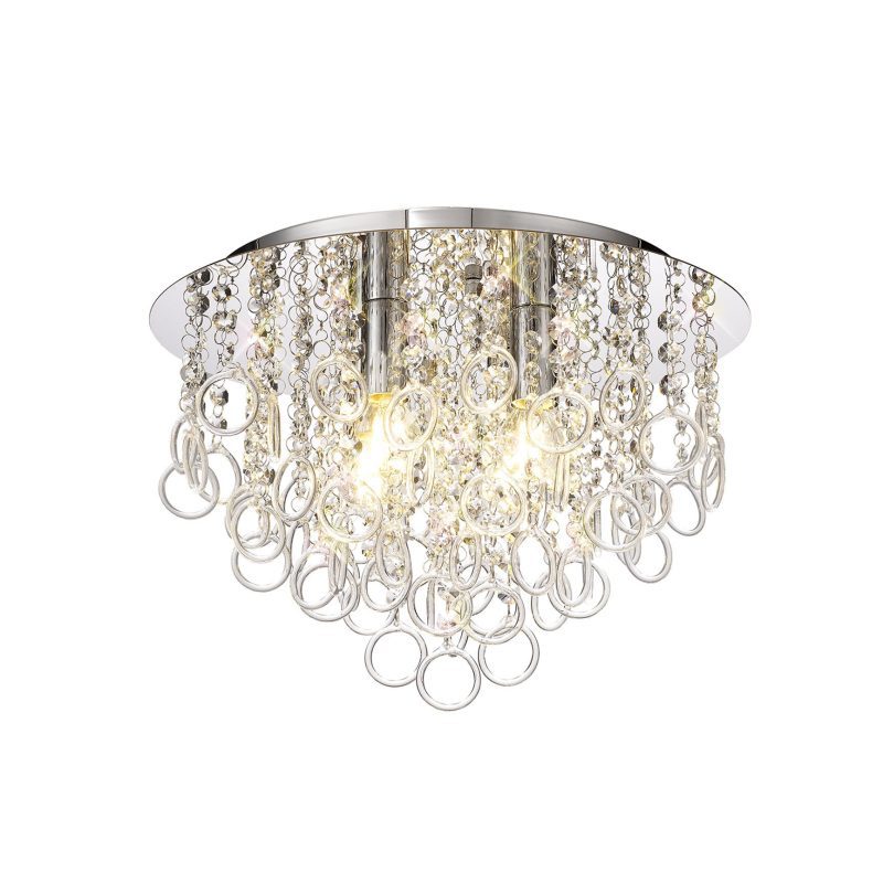200831 Lupo 4 Light Crystal Ceiling Light 