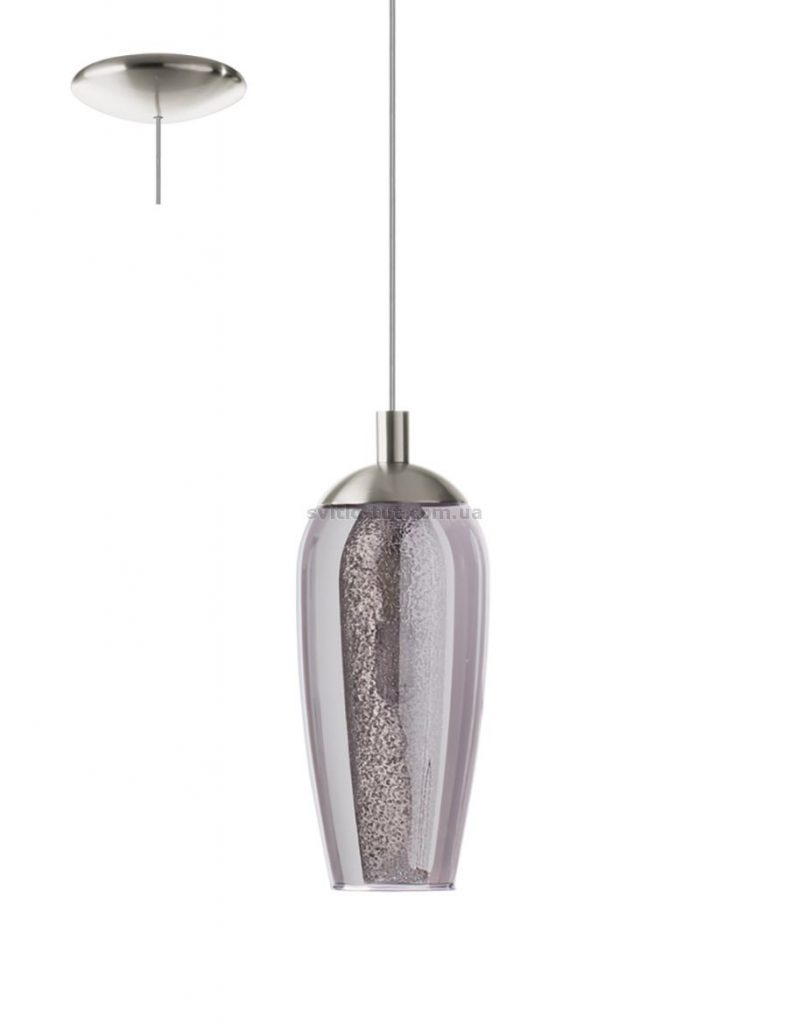 Single pendant smoked crystal glass