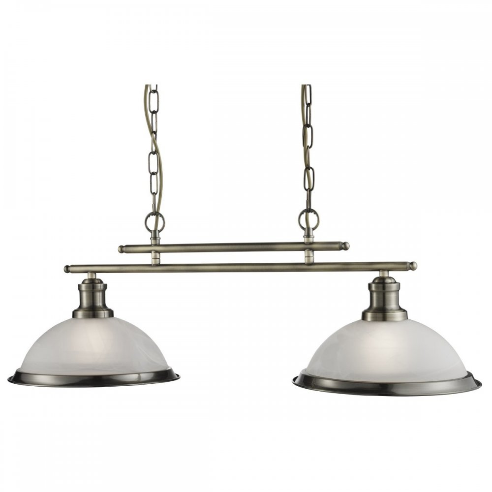 Diner 2 Light Bar Pendant Antique Brass