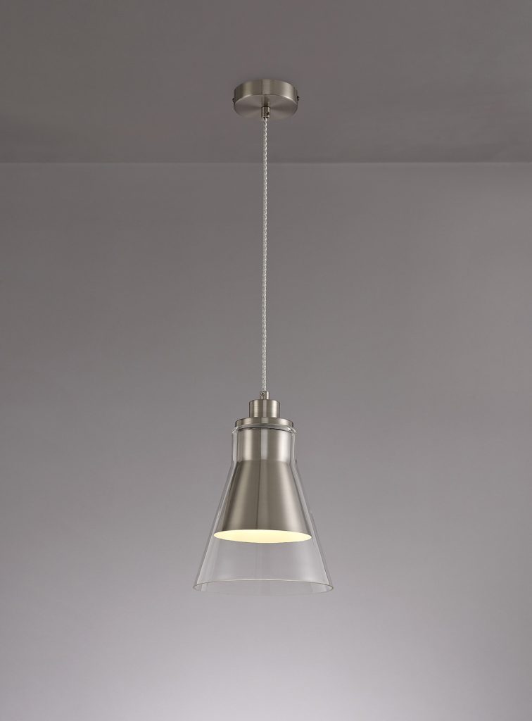 Single Pendant Satin Nickel