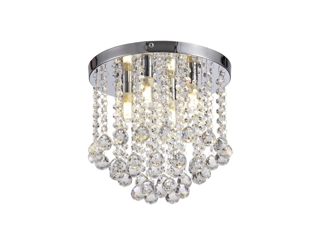 Avery IP44 Crystal Chandelier Polished Chrome