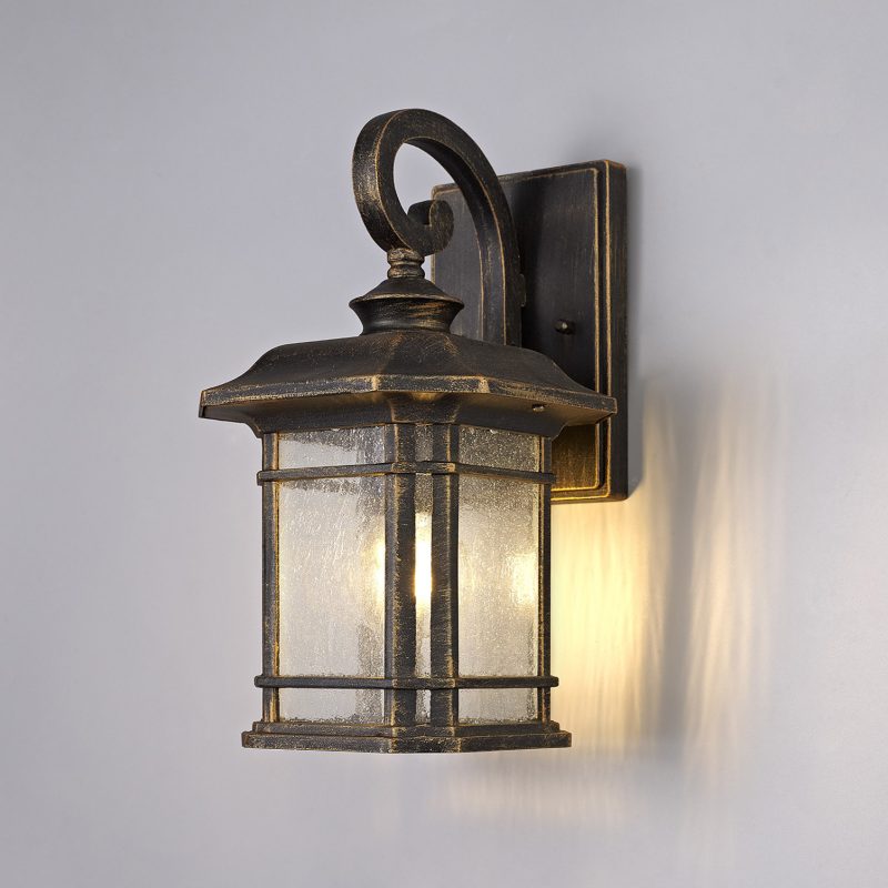 2003222 Medium Brushed Black Gold Wall Light