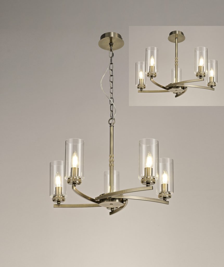 200921  Marla 5 light Antique Brass
